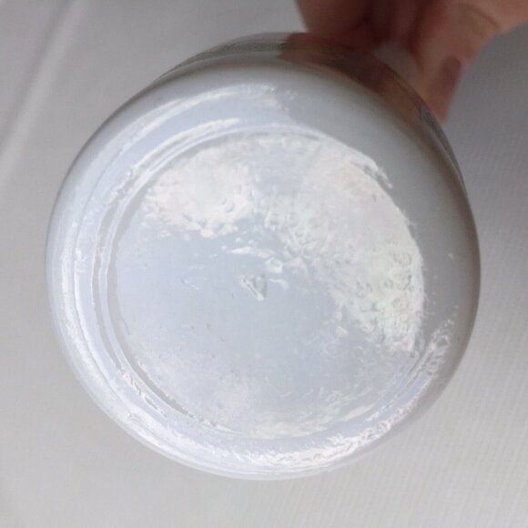 Milk Glass Bud Vase Narrow Pitcher Handle Rose Floral Flower 7" White Vintage - Picture 5 of 12